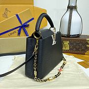 Kitlife Louis Vuitton Capucines BB Bag Black M23950 27x18x9cm - 4