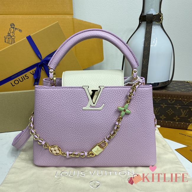 Kitlife Louis Vuitton Capucines BB Bag Purple M23951 27x18x9cm - 1