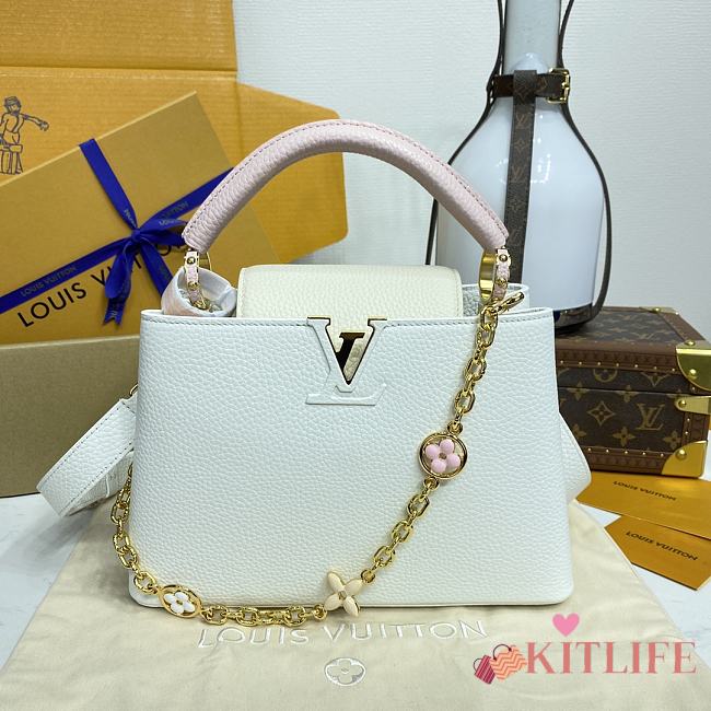 Kitlife Louis Vuitton Capucines BB Bag White M11343 27x18x9cm  - 1