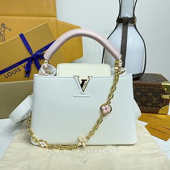 Kitlife Louis Vuitton Capucines BB Bag White M11343 27x18x9cm 