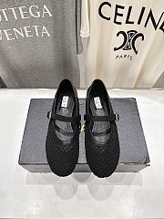 Kitlife Alaia 25SS Flat Black Mesh Ballet Shoes - 1