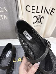 Kitlife Alaia 25SS Flat Black Mesh Ballet Shoes - 5