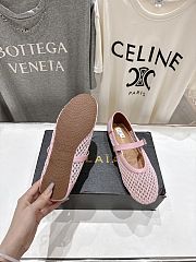 Kitlife Alaia 25SS Flat Pink Mesh Ballet Shoes - 6