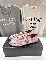 Kitlife Alaia 25SS Flat Pink Mesh Ballet Shoes - 4