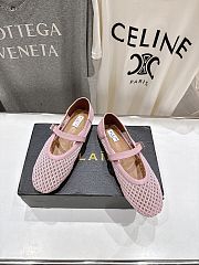 Kitlife Alaia 25SS Flat Pink Mesh Ballet Shoes - 2