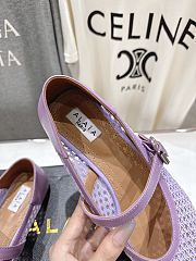 Kitlife Alaia 25SS Flat Purple Mesh Ballet Shoes - 5