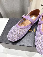 Kitlife Alaia 25SS Flat Purple Mesh Ballet Shoes - 4