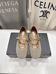 Kitlife Alaia 25SS Flat Gold Mesh Ballet Shoes - 1