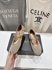 Kitlife Alaia 25SS Flat Gold Mesh Ballet Shoes - 3