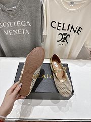 Kitlife Alaia 25SS Flat Gold Mesh Ballet Shoes - 4