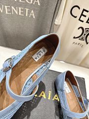 Kitlife Alaia 25SS Flat Blue Mesh Ballet Shoes - 5