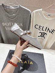 Kitlife Alaia 25SS Flat Grey Mesh Ballet Shoes - 6