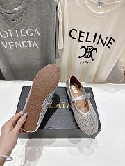 Kitlife Alaia 25SS Flat Grey Mesh Ballet Shoes - 5