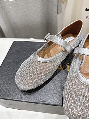 Kitlife Alaia 25SS Flat Grey Mesh Ballet Shoes - 2