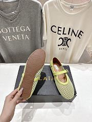 Kitlife Alaia 25SS Flat Yellow Mesh Ballet Shoes - 4