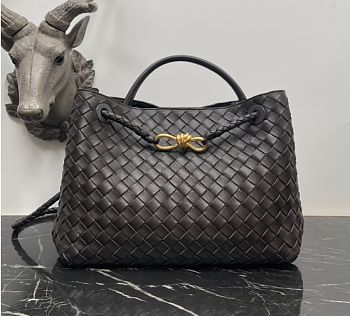 Kitlife Bottega Veneta Andiamo Bag Dark Brown 743572 32x24x12cm