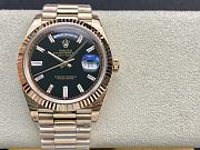Kitlife Rolex Day-Date Watch Rose Gold & Black 40mm - 1