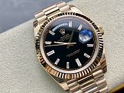 Kitlife Rolex Day-Date Watch Rose Gold & Black 40mm - 5