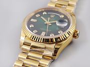 Kitlife Rolex Day-Date Watch Green Diamond Dial in Gold 36mm  - 4