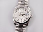 Kitlife Rolex Day-Date Watch White Diamond Dial in Silver 36mm - 1