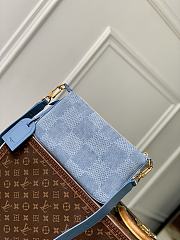 Kitlife Louis Vuittion Pochette Accessories XL Bag Blue Damier Denim N00204 16.5x9x28cm - 3