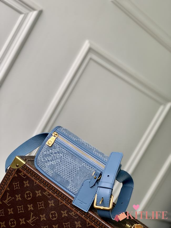 Kitlife Louis Vuitton Bosphore Mini Bag Blue Damier Denim N00210 12x7x19cm - 1