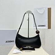 Kitlife Jacquemus Le Bisou Baguette Crossbody Bag Black 2095 27x10.5cm - 1