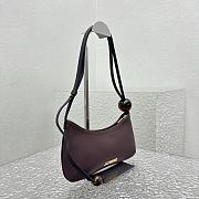 Kitlife Jacquemus Le Bisou Baguette Crossbody Bag Dark Brown 2095 27x10.5cm - 6