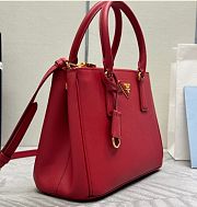 Kitlife Prada Galleria Saffiano Red Leather Medium Bag - 1BA863 - 28x19.5x12cm - 6