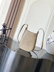 Kitlife Celine Heloise Beige Leather Mobile Phone Bag 10M753 15x19.5x3cm - 1