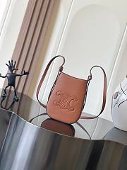 Kitlife Celine Heloise Brown Leather Mobile Phone Bag 10M753 15x19.5x3cm - 1