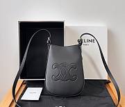 Kitlife Celine Heloise Black Leather Mobile Phone Bag 10M753 15x19.5x3cm - 1