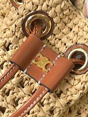 Kitlife Celine Woven Teem Clara Bag Natural 16x19x16cm - 3