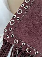 Kitlfie Valentino Garavani Nellcôte Dark Brown Suede Tassel Bag 20x20x3cm - 2