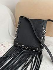 Kitlfie Valentino Garavani Nellcôte Black Leather Tassel Bag 20x20x3cm - 3