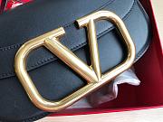 Kitlife Valentino Garavani Maxi Black Calfskin Crossbody Bag 26.5x9x15cm - 3