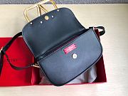 Kitlife Valentino Garavani Maxi Black Calfskin Crossbody Bag 26.5x9x15cm - 4