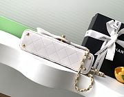 Kitlife Chanel 25SS Flap Bag With Top Handle White 14x20x6cm - 6