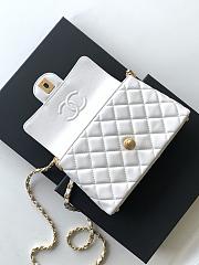 Kitlife Chanel 25SS Flap Bag With Top Handle White 14x20x6cm - 4