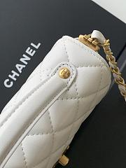 Kitlife Chanel 25SS Flap Bag With Top Handle White 14x20x6cm - 3