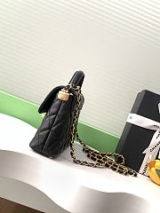 Kitlife Chanel 25SS Flap Bag With Top Handle Black 14x20x6cm - 6