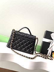 Kitlife Chanel 25SS Flap Bag With Top Handle Black 14x20x6cm - 5