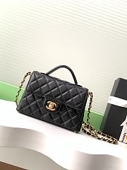 Kitlife Chanel 25SS Flap Bag With Top Handle Black 14x20x6cm - 1