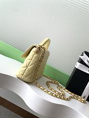 Kitlife Chanel 25SS Flap Bag With Top Handle Light Yellow 14x20x6cm - 6