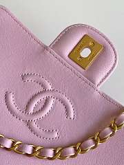 Kitlife Chanel 25SS Flap Bag With Top Handle Pink 14x20x6cm - 2