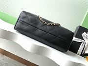Kitlife Chanel Shopping Bag Grey Suede Calfskin and Black Shiny Lambskin & Gold-Tone Metal 36x24x12cm - 3