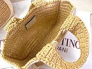 Kitlife Valentino 2025 Garavani Raffia Bag Beige & White 34x24x9cm - 6