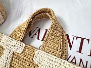 Kitlife Valentino 2025 Garavani Raffia Bag Beige & White 34x24x9cm - 5
