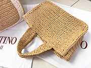 Kitlife Valentino 2025 Garavani Raffia Bag Beige & White 34x24x9cm - 2