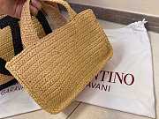 Kitlife Valentino 2025 Garavani Raffia Bag Beige & Black 34x24x9cm - 2
